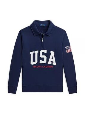 Polo by Ralph Lauren Navy USA Quarter-Zip Sweatshirt
